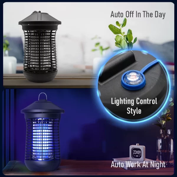 6W/18W UV Bulb Electric Shock Mosquito Killer Lamp 365nm Light Control Fly Trap Flies Insect Killer Bug Zapper Mosquito Lights - - Image 2